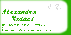 alexandra nadasi business card