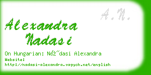 alexandra nadasi business card